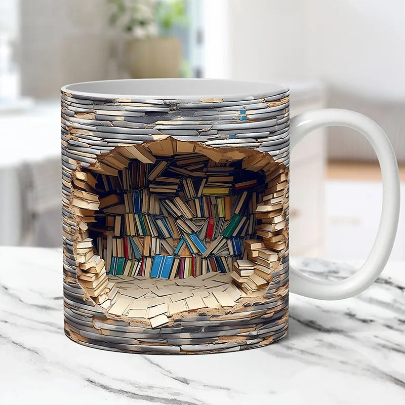 Custom 3D Bookshelf Mug